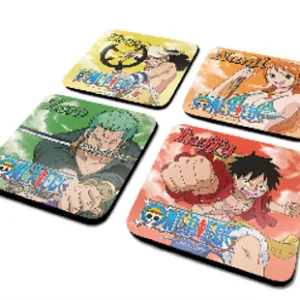 ONE PIECE - Personnages- Pack de 4 Dessous de Verre