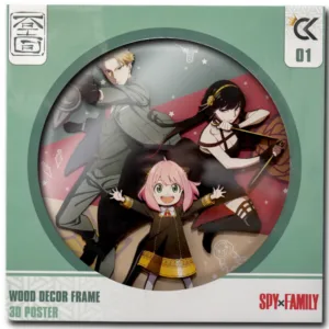 SPY X FAMILY - Loid, Yor & Anya - Wood Decor Frame 3D Poster 30x30cm