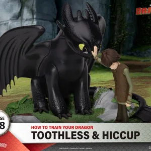 HOW TO TRAIN YOUR DRAGON - Thoothless & Hiccup - Diorama D-Stage 15 cm