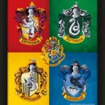 HARRY POTTER - Colourfull Crests - 3D Lenticular Poster 26x4cm