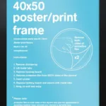 Frame Mini Poster - Eton Black - Black - 40x50cm