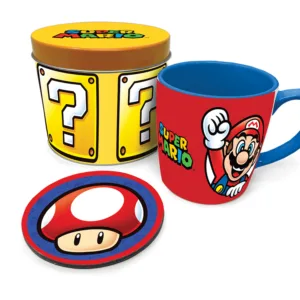 SUPER MARIO - Let's go - Mug & coaster in metal tin