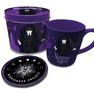 WEDNESDAY - Nightshades & Ravens - Mug & coaster in metal tin