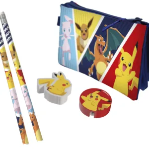 POKEMON - Stationery Set with Triple Pencil Case - 5pc