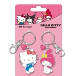 HELLO KITTY & MY MELODY - Duo Set Metal BFF Keychains