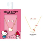 HELLO KITTY - Set of Necklace + 1 Pair of Earrings - 3 Pc.
