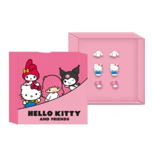 HELLO KITTY & Friends - 3 Pairs of Studs Earrings