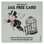 MONOPOLY - Get out of Jail Free - Ceramic Square Coaster