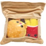 YUMMIES - Burger & French fries - 2 plush 15cm in plush bag 21x21cm