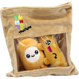 YUMMIES - Bratwurst & Mustard - 2 plush 15cm in plush bag 21x21cm