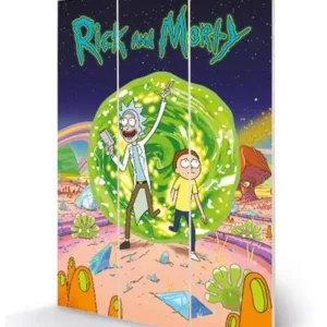 RICK & MORTY - Portal - Wood Print 20x29.5cm