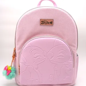 STITCH & ANGEL - Fashion Duo Pink Corduroy BackPack - '32x25x14cm'