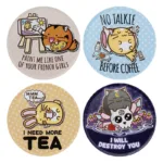 FUZZBALLS - 4 Embossed Metal Coasters