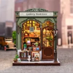 MINIATURE HOUSE - DIY- Galerie Librairie - 246pc + Eclairage LED