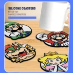 SUPER MARIO - Set of 4 Silicone Coasters
