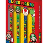 SUPER MARIO - 4 Stylos à Gel Effaçable + Head Topper