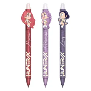 K-POP DEMON HUNTER - 3 Head Topper Erasable Gel Pens