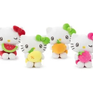 HELLO KITTY - Fruits - Assortiment de 12 Peluches - 4 Modèles - 22cm