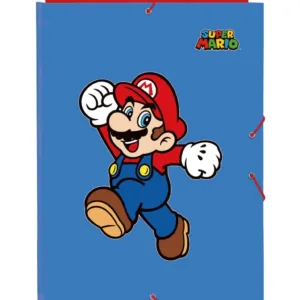 SUPER MARIO - Classeur à Rabats Premium avec Elastiques A4