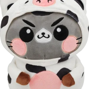 FUNNY CATS - Vache - Peluche 21cm