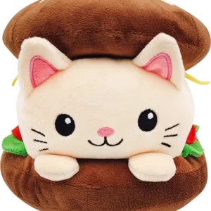 PLUSH WORLD - Chat Pain aux marrons - Peluche 23cm