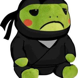 FROWNY FROGS - Ninja - Peluche 25cm