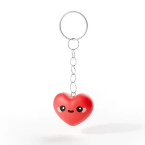 KAWAII - Coeur - Porte-clés 3D en PVC