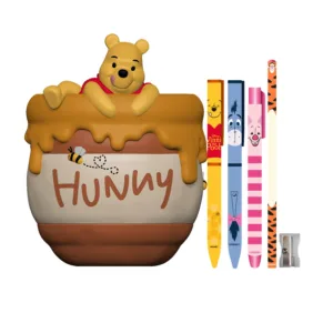 WINNIE L'OURSON - Set de Papeterie avec Pot 3D