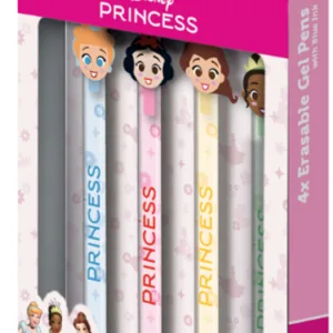 PRINCESSES - 4 Stylos à Gel Effaçable + Head Topper