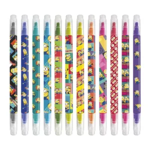 MINIONS - Lot de 12 Marqueurs Effaçables