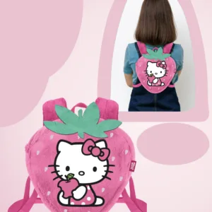 HELLO KITTY - Fraise - Mini Sac à Dos Fourrure '25x22x12cm'