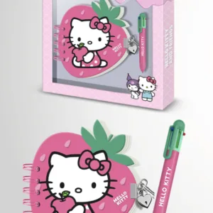 HELLO KITTY - Fraise - Gift Box - Journal Intime + Stylo