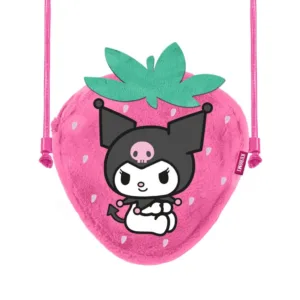KUROMI - Fraise - Mini Sac à Bandoulière Fourrure '20x15x6cm'