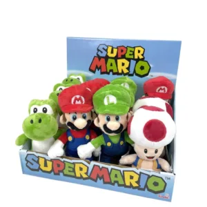 SUPER MARIO - Display de 12 Peluches 20cm - 4 Modèles