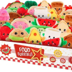 KAWAII - Food - Display de 30 Peluches - 15 Modèles - 8cm