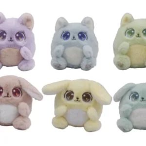 KAWAII - Chats & Chiens - Assortiment de 12 Peluches 18cm - 6 Modèles