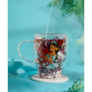 DISNEY PRINCESSES - Jasmine - Verre avec Fleurs Sechées 300ml