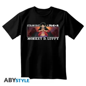 ONE PIECE - T-Shirt Monkey D.Luffy Unisexe Noir (M)