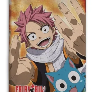 FAIRY TAIL - Natsu & Happy - Plaid en polaire 100x140cm