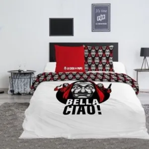 CASA DE PAPEL - Parure de lit 240x220cm - Bella Ciao '100% Coton'