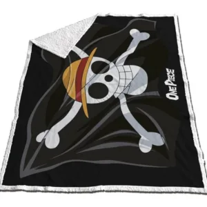 ONE PIECE - Couverture Sherpa 130x170cm - Equipage Chapeau de paille