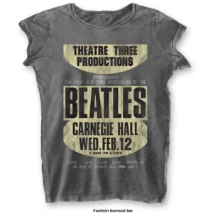 THE BEATLES - T-Shirt BurnOut Col - Carnegie Hall - Woman (L)