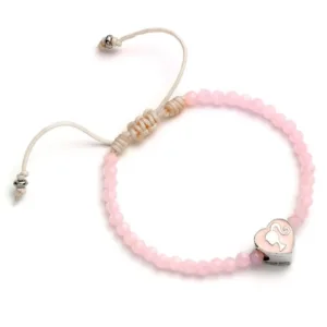 BARBIE - Bracelet de Perles Rose - Coeur