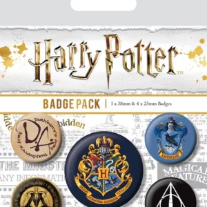 HARRY POTTER - Pack 5 Badges - Hogwarts