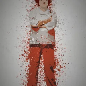 PC SPLATTER - Magnetic Metal Poster 45X32 - Red