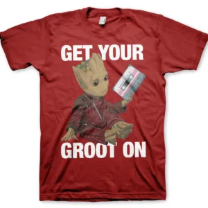 GUARDIANS OF THE GALAXY - T-Shirt Get Your Groot On - Tango Red (S)