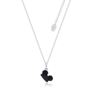 DISNEY MICKEY MOUSE - Ear Hat B.Crystal Necklace 'White Gold Plated'