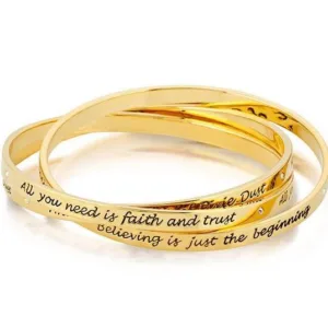 DISNEY TINKER BELL - Interlocking Bracelet 'Gold Plated'