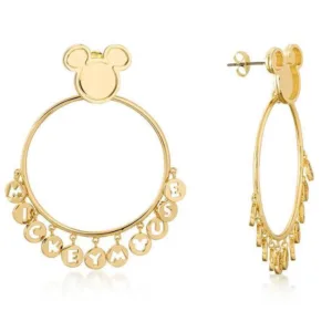 DISNEY MICKEY MOUSE - Word Earrings 'Gold Plated'