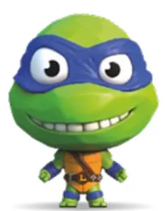 LES TORTUES NINJAS - Leonardo - Figurine Elastikorps 10cm